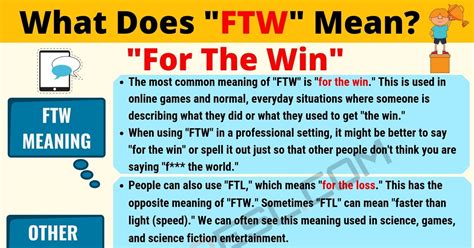 ftw in a sentence|What FTW Stands for and How to Use It .